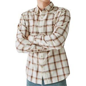Lucky Brand Plaid Western Long Sleeve Shirt, size XL